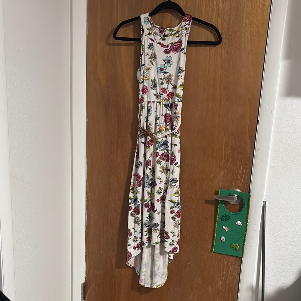 Floral Sleeveless High-Low Dress